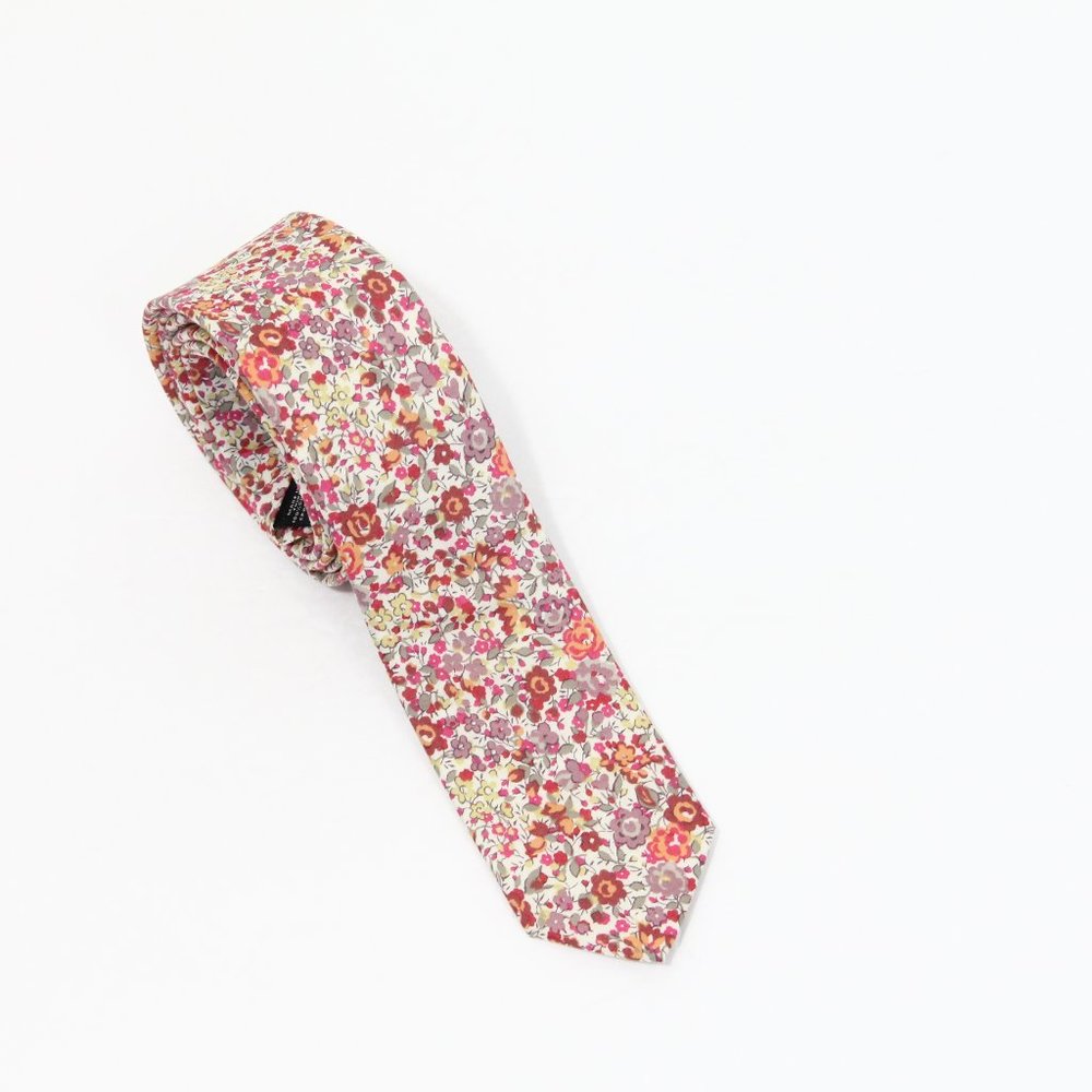 Express Skinny Tie Liberty Fabric Mens Floral prep - Picture 4 of 8
